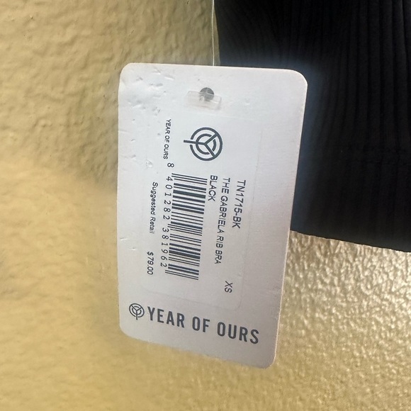 Year Of Ours “The Gabriela Rib Bra Top” In Black Size XS New With Tags! - Picture 11 of 12